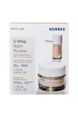 Korres Promo White Pine Κρέμα Νυκτός Λευκή Πεύκη για Αναπλήρωση Όγκου 40ml & Δώρο Ορός Προσώπου Λευκή Πεύκη για Αναπλήρωση Όγκου, 15ml 1σετ