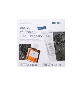 Korres Black Pepper Special Gift Set with Eau de Toilette, 50ml & Aftershave Balm, 125ml, 1set