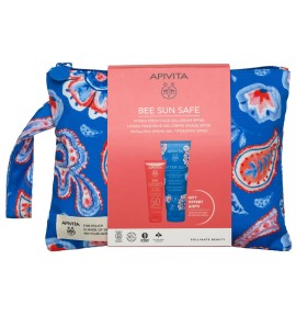 Apivita Promo Bee Sun Safe Hydra Fresh Face Gel-Cream Ενυδατική Κρέμα Προσώπου SPF50, 50ml & Δώρο After Sun Καταπραϋντική Κρέμα Gel Προσώπου & Σώματος, 100ml & Νεσεσέρ, 1σετ