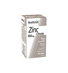 Health Aid Zinc Citrate 100mg 100tabs