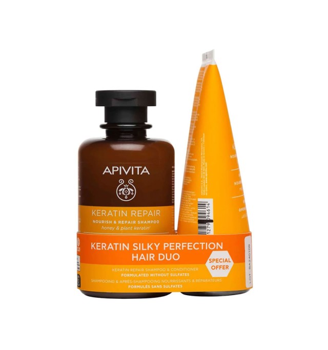 Apivita Keratin Repair Shampoo 250 ml + Keratin Repair Conditioner 150 ml