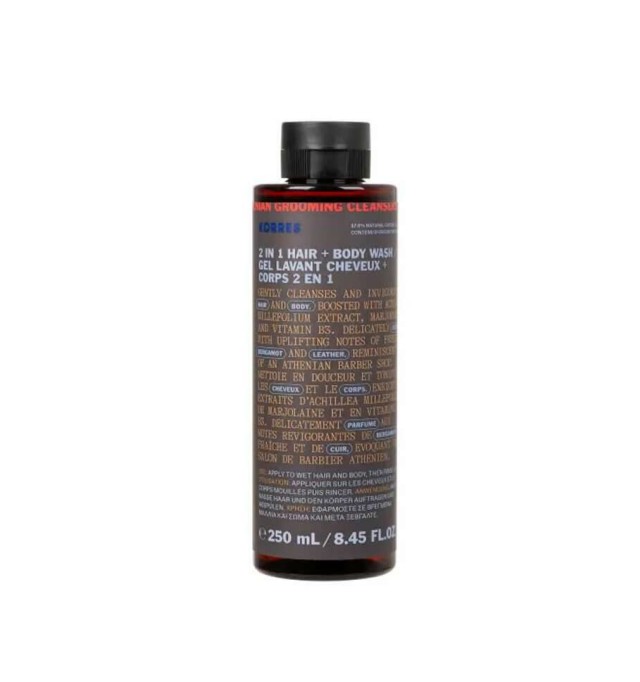 Korres Athenian Grooming 2in1 Σαμπουάν & Αφρόλουτρο για Άνδρες, 250ml