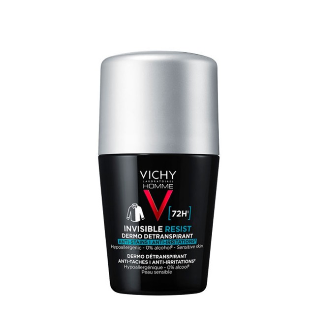 Vichy Homme Invisible Resist Deodorant Roll-On 72h 50ml