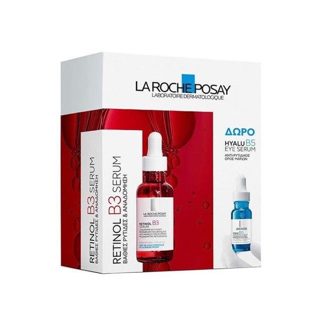 La Roche Posay Set Retinol B3 Serum Αντιρυτιδικός Ορός Αναδόμησης & Ανάπλασης με Βιταμίνη B3 30ml + Δώρο Hyalu B5 Eye Serum Αντιρυτιδικός Ορός Ματιών 5ml