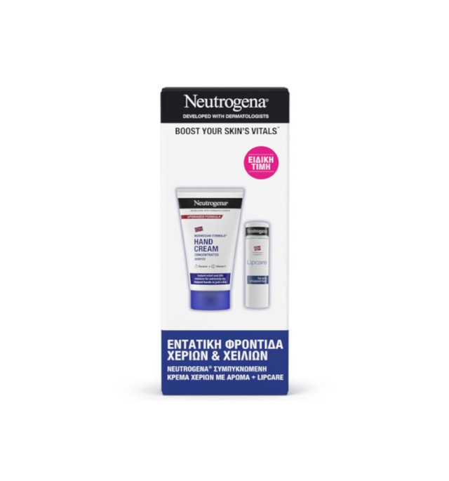 Neutrogena Promo Hand Cream Κρέμα Χεριών 75ml & Lipcare Ενυδατικό Lip Balm Χειλιών 4.8g