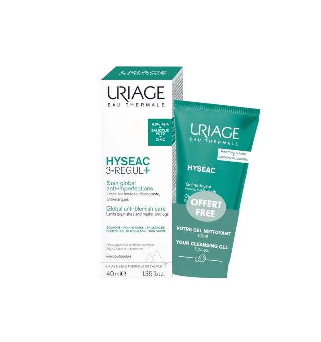 URIAGE PROMO Hyseac 3-Regul Global Skin Care 40ml & Hyseac Cleansing Gel 50ml