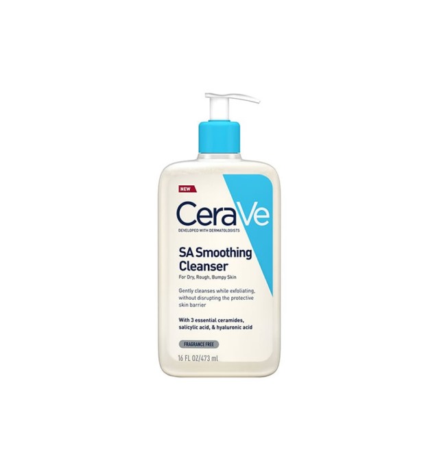 Cerave SA Smoothing Cleanser Τζελ Καθαρισμού & Απολέπισης της Ξηρής Επιδερμίδας, 473ml