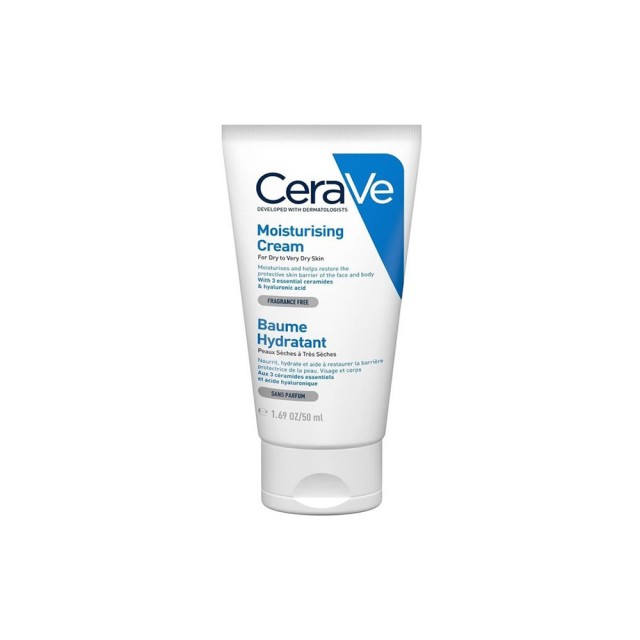 CeraVe Moisturising Cream Ενυδατική Κρέμα για Ξηρό - Πολύ Ξηρό Δέρμα 50ml