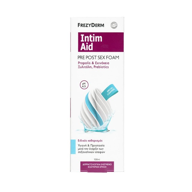 Frezyderm Intim Aid Pre Post Sex Foam Αφρός Καθαρισμού για Ευαίσθητη Περιοχή, 100ml