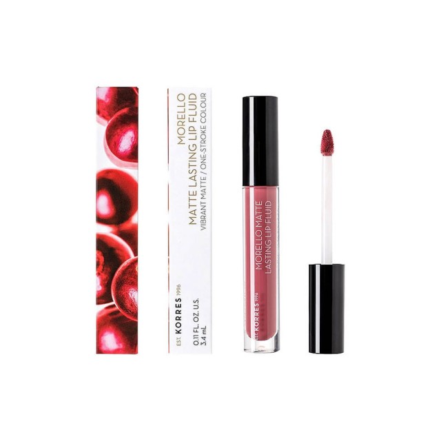 Korres Morello Matte Lasting Lip Fluid 10 Damask Rose 3.4ml