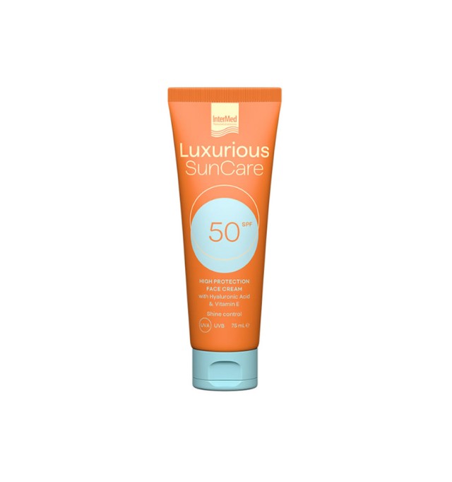 Intermed Luxurious Sun Care Face Cream Αντηλιακή Κρέμα Προσώπου SPF50 75ml